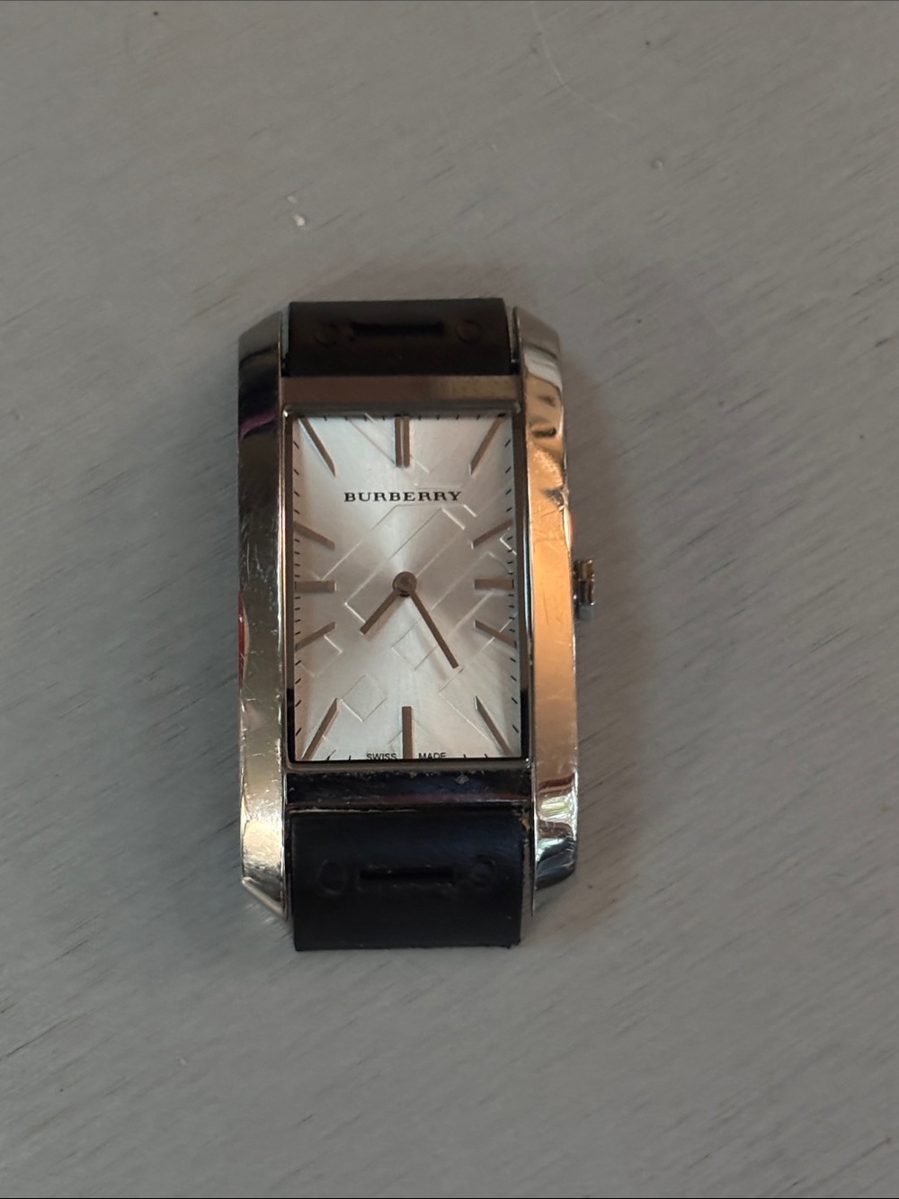 Burberry Rectangular Silver Dial watch